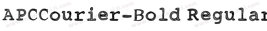 APCCourier-Bold Regular字体转换